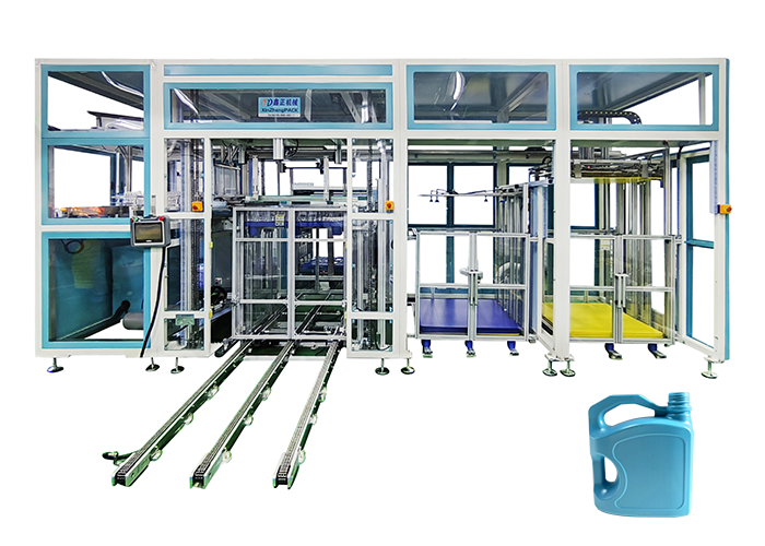 Fully Auto Empty Plastic Bottle Palletizer 220V For Engine Oil Bottles