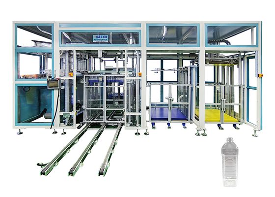 Good price 3500W Full Automatic Empty Bottle Palletizer System For PET Drinks Cosmetics Containers online