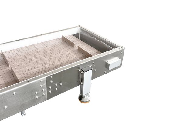 Good price 220V Flash Scrap Handling Horizontal Conveyor With POM Chain Plate online