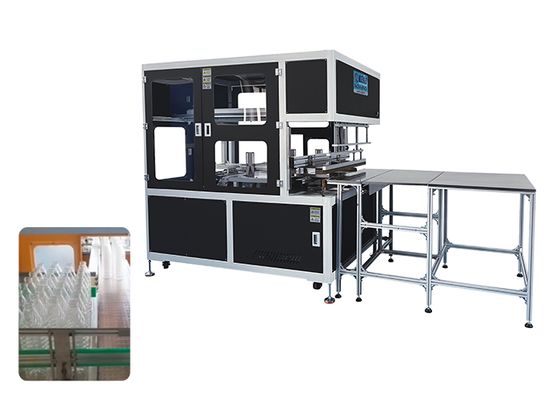 Good price Semi Automatic Empty Bottle Packaging Machine With Dual Channel Bottle Feeding online